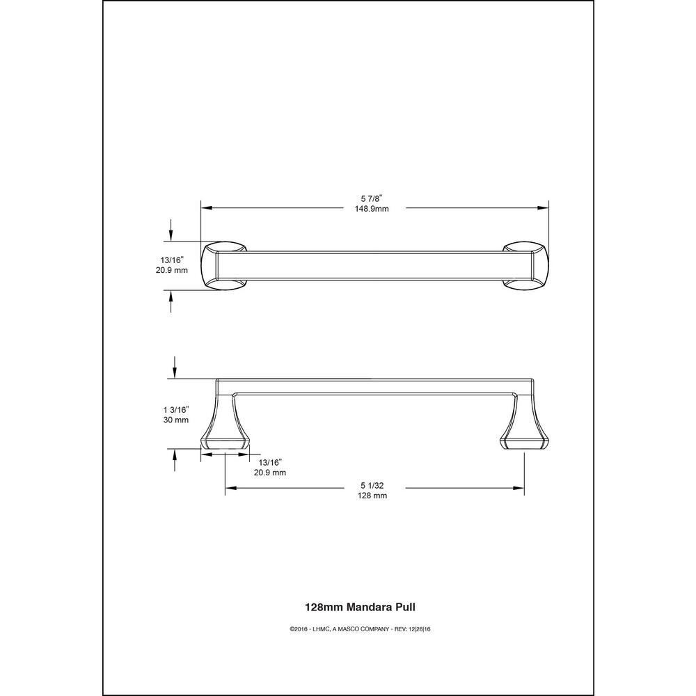 5" Mandara Pull Champagne Bronze