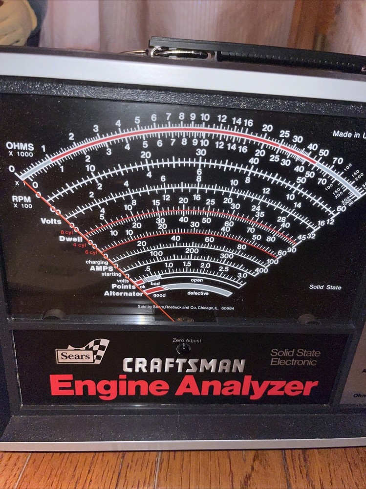 Vintage sears craftsman Model 161. 210400 Engine Analyzer NOS