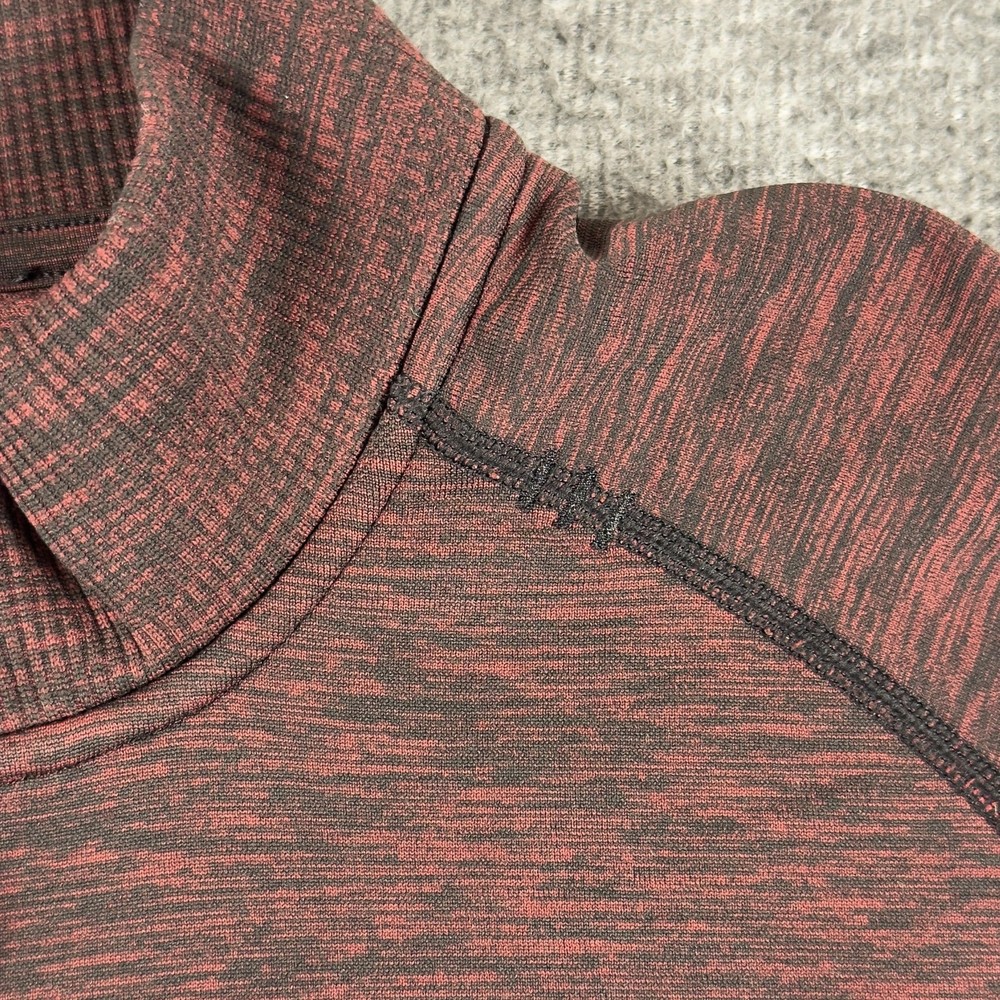 Lululemon Pullover Mens Large Red 1/4 Zip Long Sleeve Performance Athletic Top