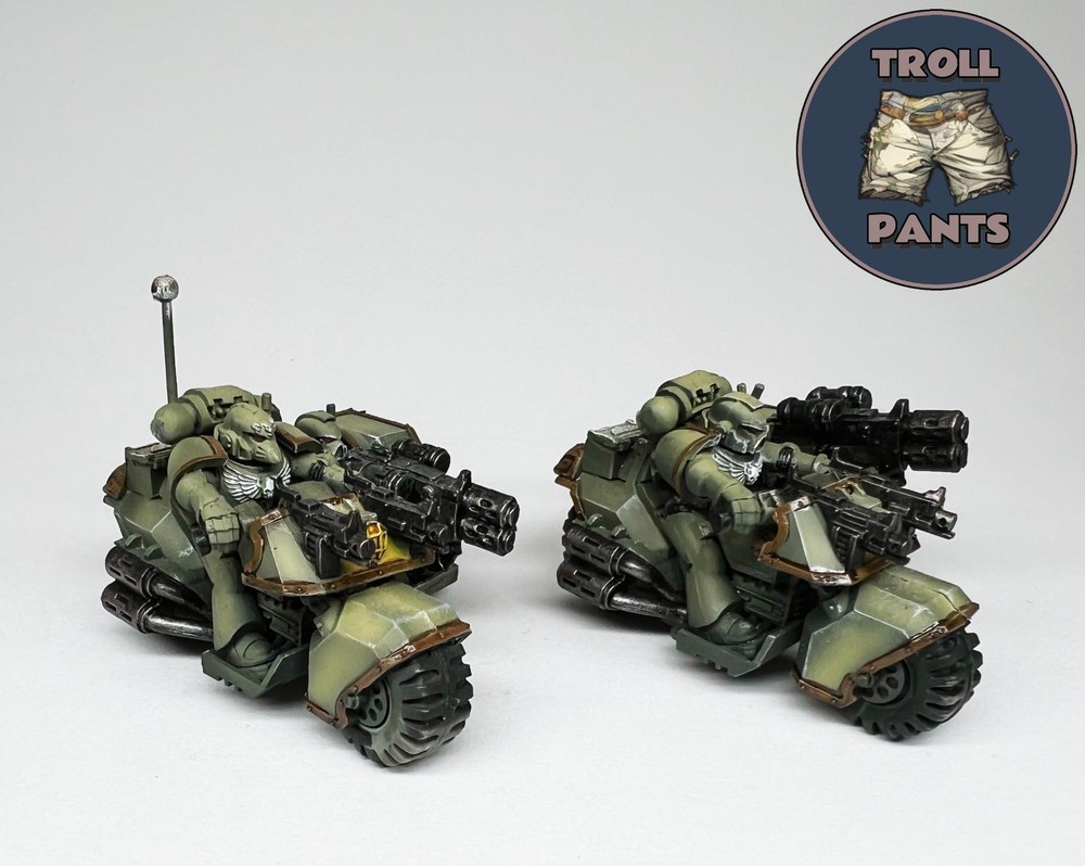 Warhammer 40k Dark Angels - Space Marines - 2 Attack Bikes