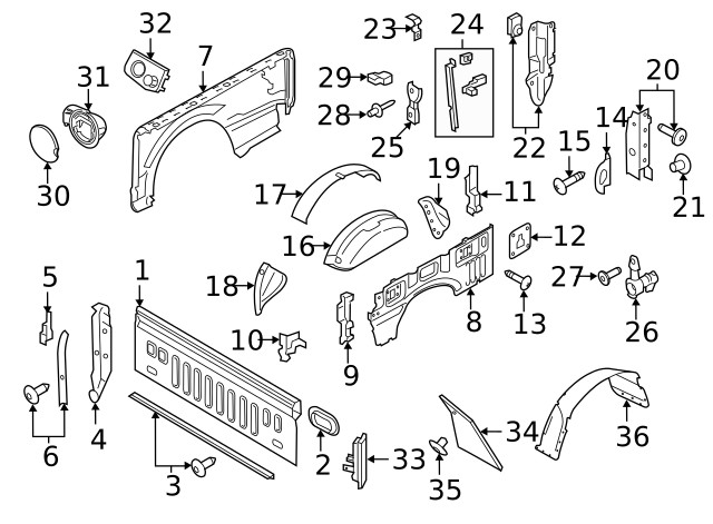 Genuine Ford Tailgate Stop Bumper HC3Z99439A00A