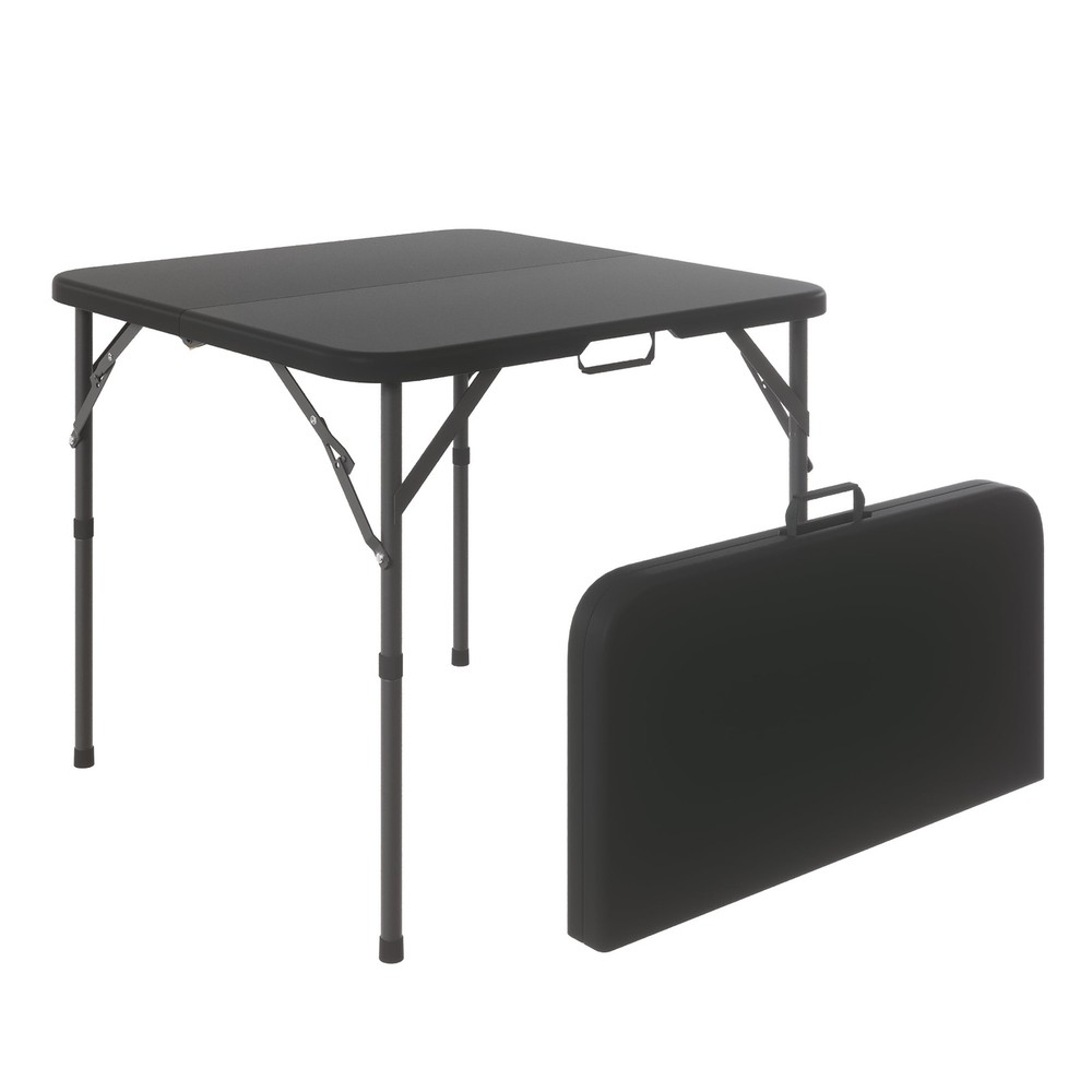 34" Square Folding Table,Fold-in-Half Plastic Card Table,Picnic Party Event