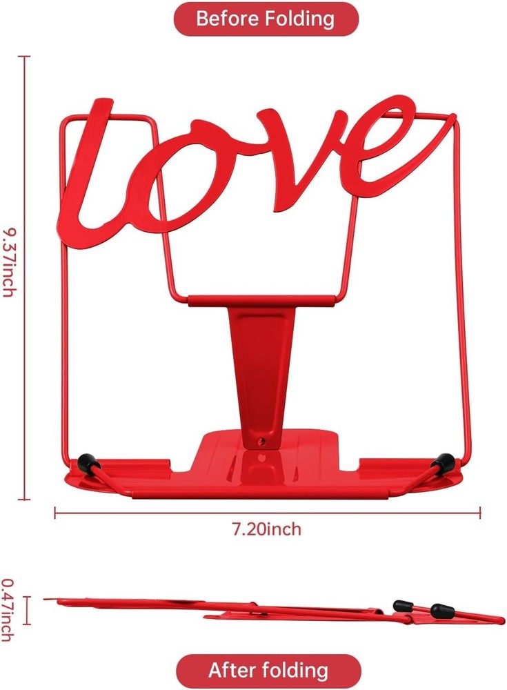 Adjustable Metal Book Holder, Reading Stand for Documents, Typing Stand for C...