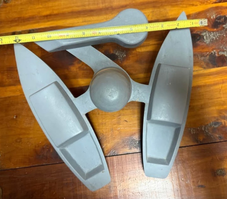 12" Master Sand-Casting 3D Pattern for making brass sailboat castings. Handmade