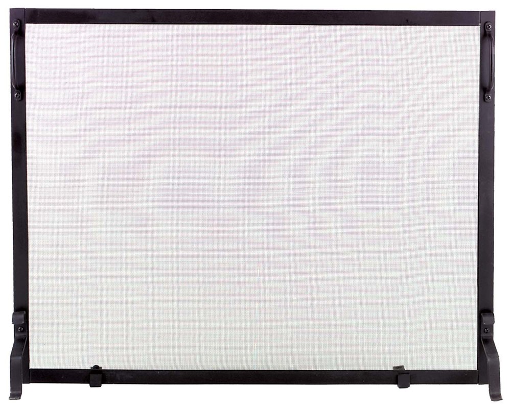 Dagan Black Wrought Iron Fireplace Screen, 39in. x 31in.