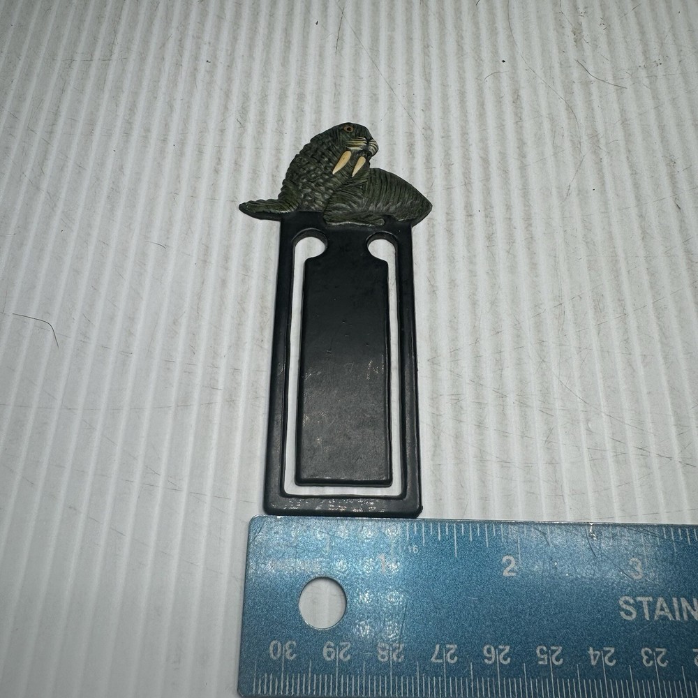Hand-painted Walrus Plastic Clip Bookmark