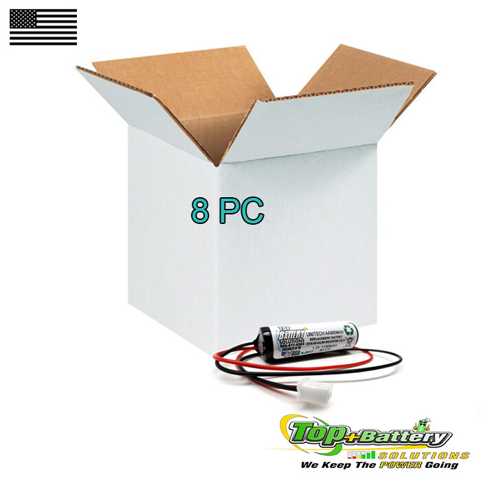 Replacement Battery For Unitech AA900mAh, CUSTOM 332, Emergency Light Qty.8