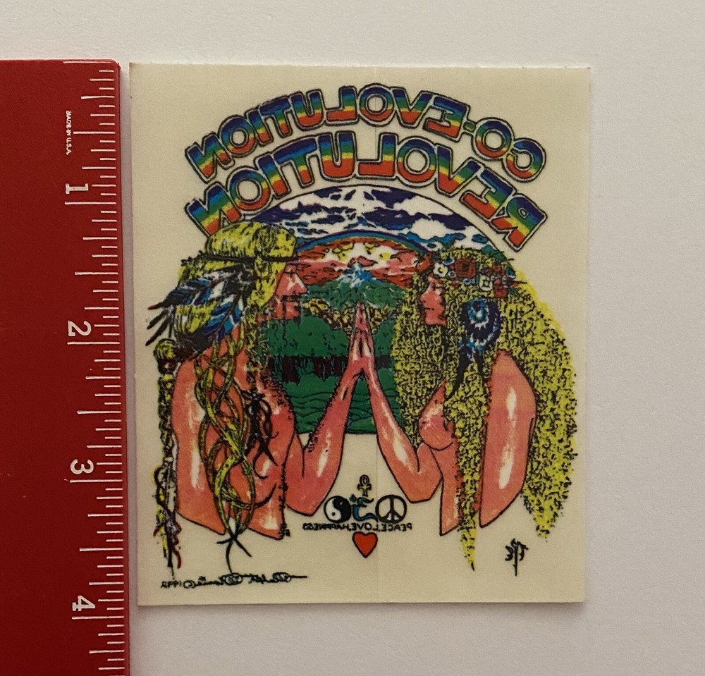 Vintage Grateful Dead Sticker Decal Co-Evolution Revolution Ralph Manis 1992