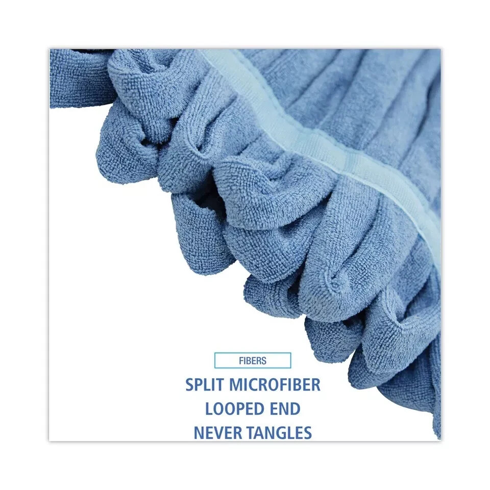 Boardwalk MWTMB Microfiber Looped-End Wet Mop Head - Medium, Blue New 1pk