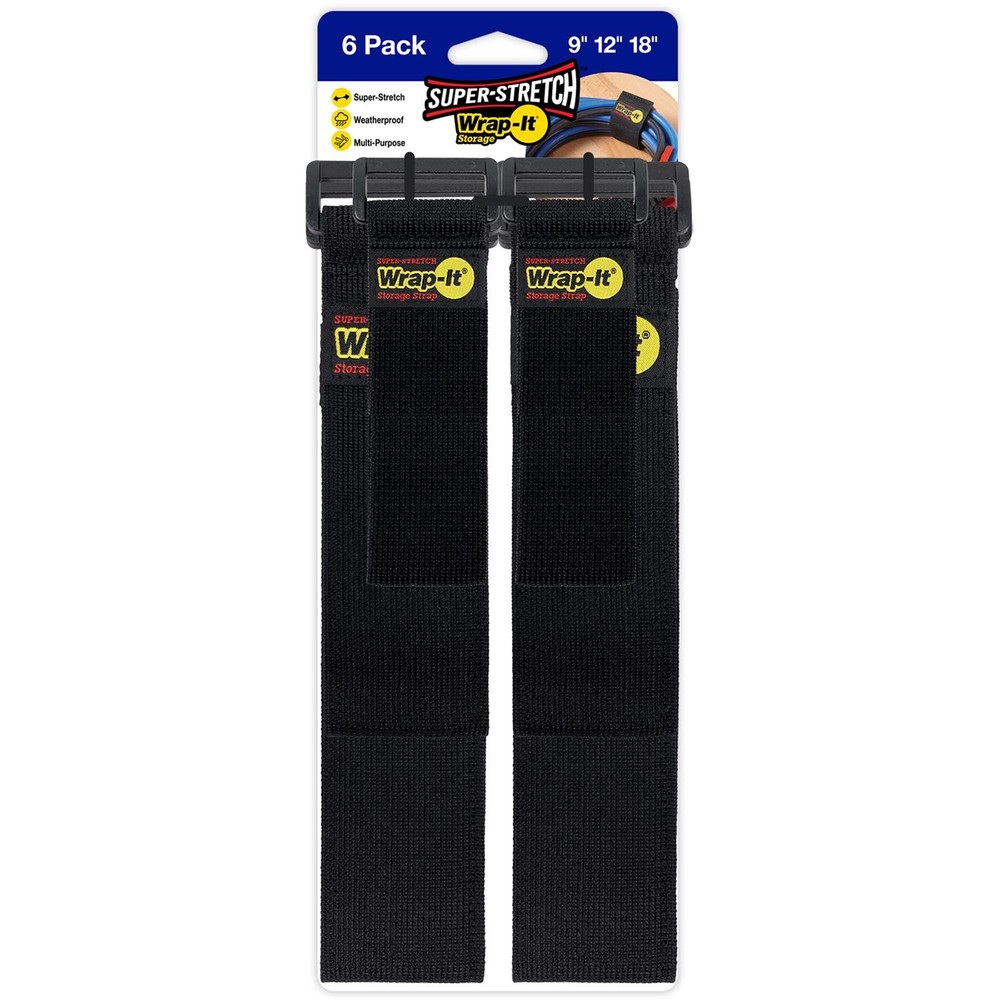 Wrap-It Super Stretch 12 in. L Black Polypropylene Cord Wrap