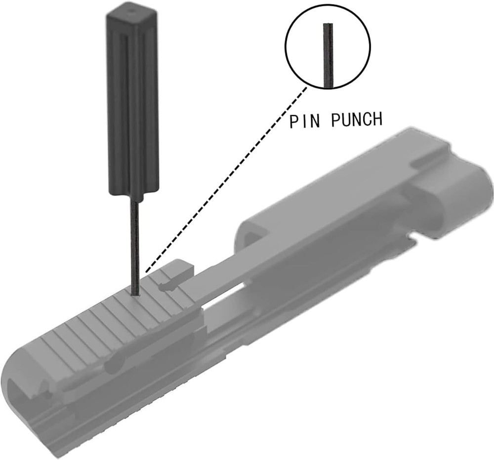 ‎ Front Sight Tool Set for Glock with Disassembly Punch Tool