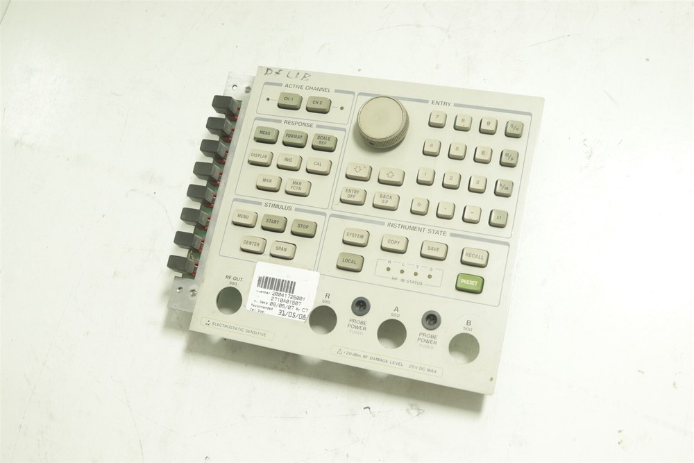 HP Hewlett Packard 8753B Network Analyzer Front Panel +PCB 08753-60002 B-2541-45