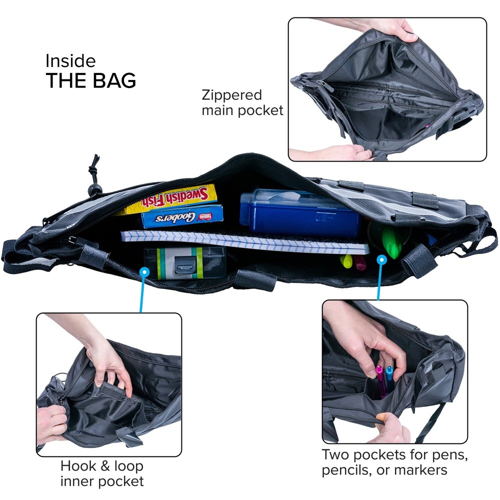 Super Deluxe Universal Walker & Rollator Bag, Accessories Storage Organizer Bags