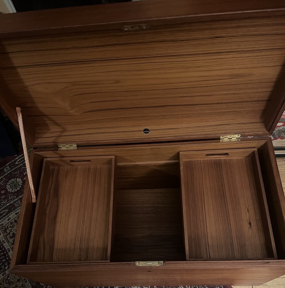 Teak Danish control vintage Modern Teak Blanket Chest