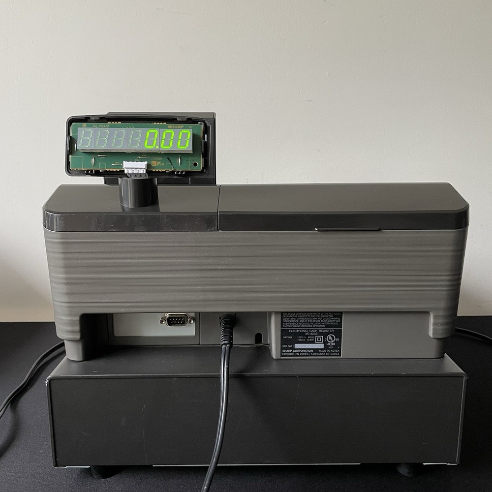 READ - Sharp XE-A23S Electronic Cash Register Thermal Print - Working (No Key)