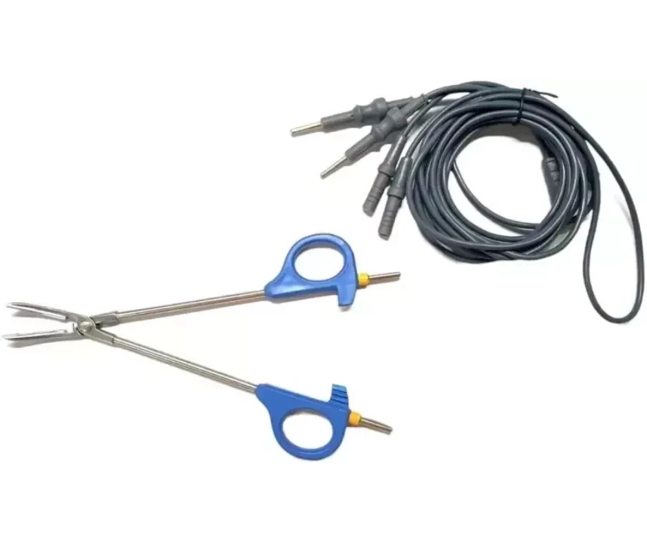 2pcs Laparoscopic Vessel Sealing Clamp with Cable Surgical SS Tools CE Approved