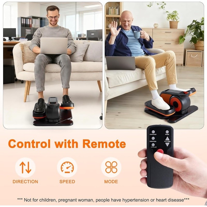 Compact Mini Elliptical Machine 12 Speed Remote Control Low Noise Workout New