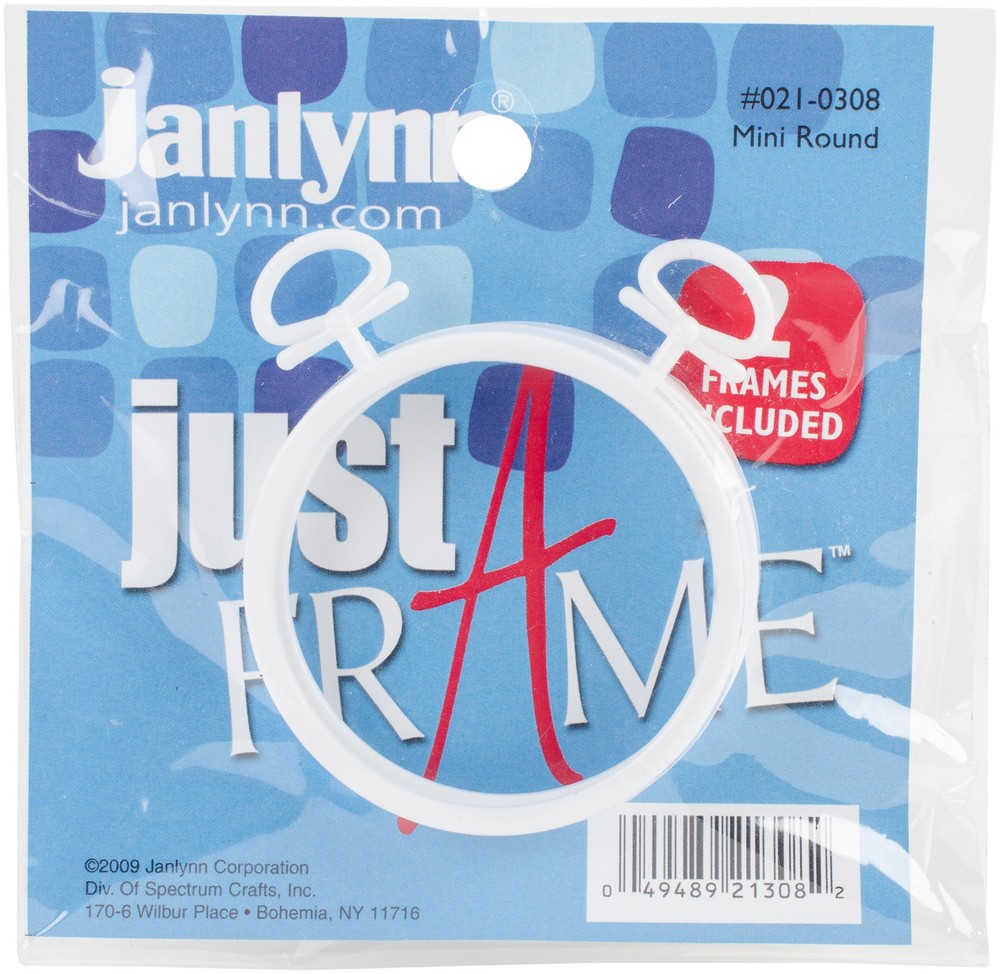Janlynn Just A Frame Round Hoop 2.5" 2/Pkg-White