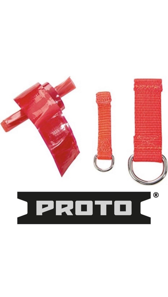 2 Web D-Ring Tethers & Silicone Tape For Proto Tethered Lanyard Tools