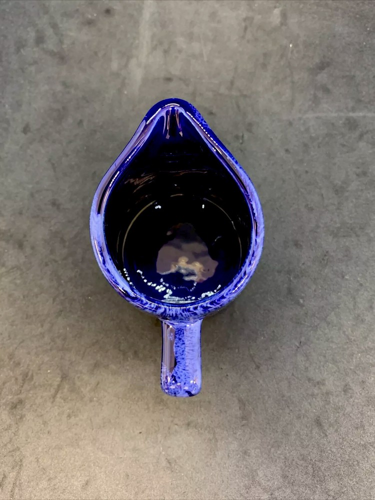 Beauceware Pottery Canada Cobalt Blue Ceramic Milk Cream Pitcher