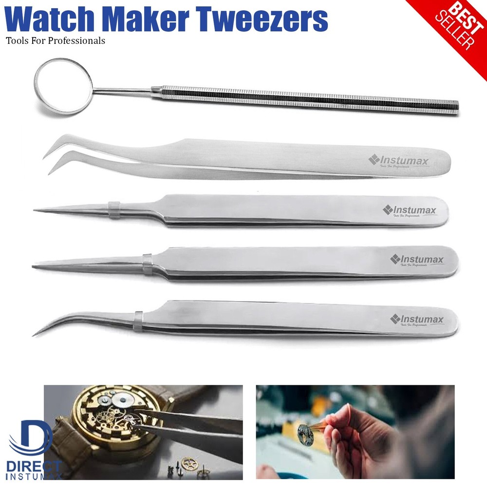 False Eyelash Extension Tweezers Applicator Tool Volume Lashes Mirror Inspection