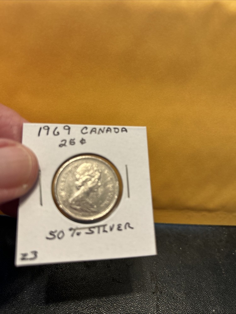 1969 25C Silver Canada 25 Cents
