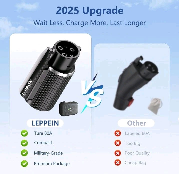 𝐓𝐞𝐬𝐥𝐚 to J1772 Adapter, Max 80Amp 250V NACS 𝐭𝐨 Tesla