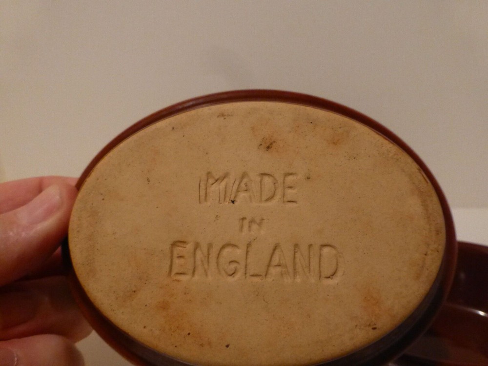 Brown Stoneware (3) Baking Custard Ramekin Dishes England (S5