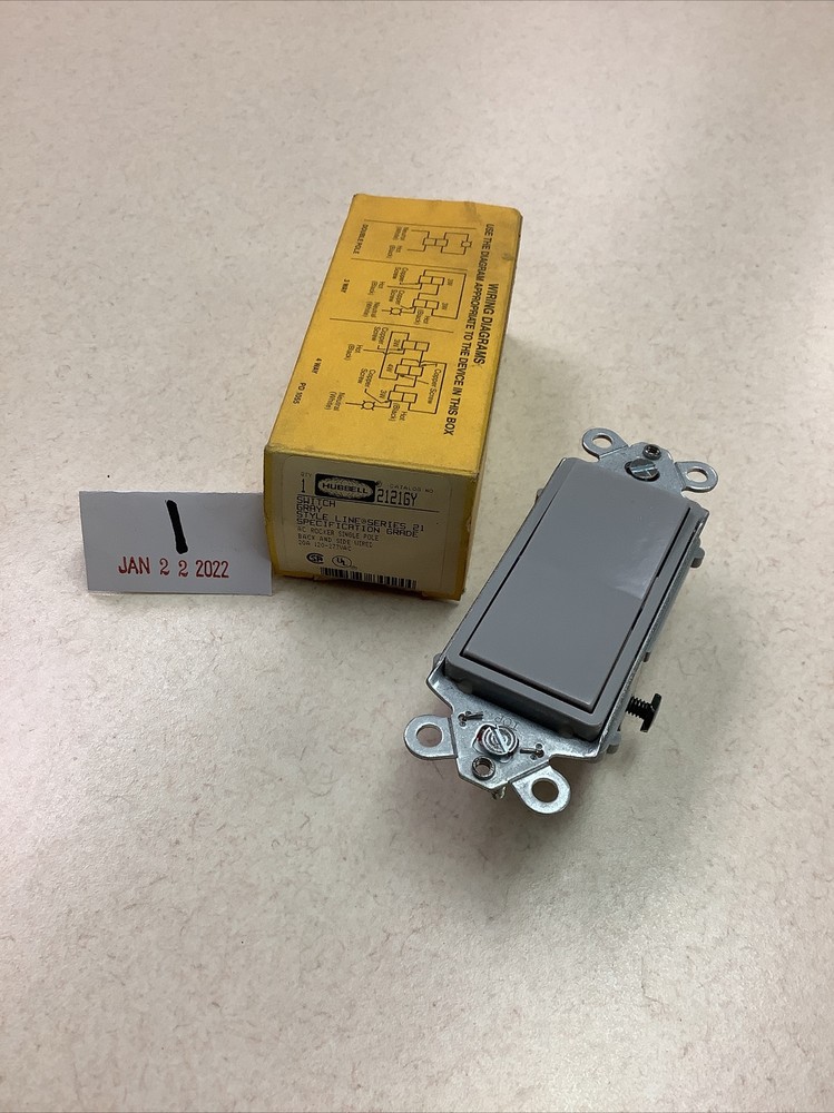 Hubbell  HBL2121GY  Gray Switch