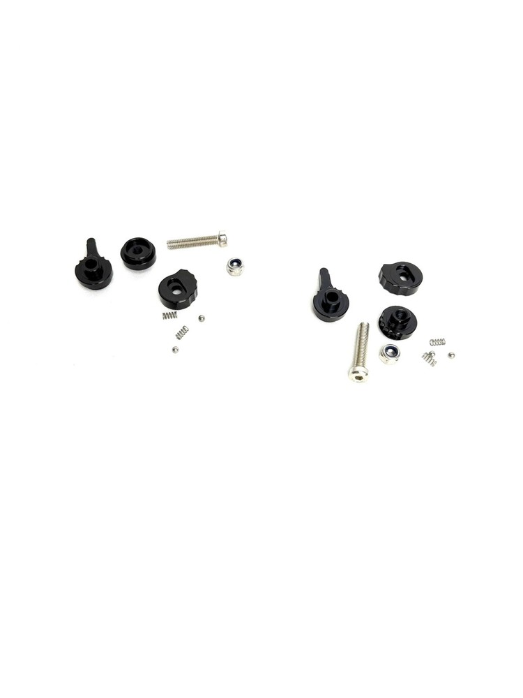 Motorcycle Lextek CNC Adjusters (Pair) Black - 𝐏𝐑𝐈𝐒𝐓𝐈𝐍𝐄