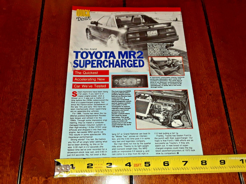 1988 TOYOTA MR2 SUPERCHARGED ORIGINAL ARTICLE