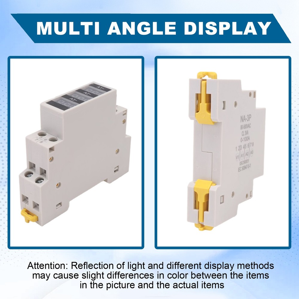3 Phase Amp Meter for DIN Rail Mounting, Modular Current Meter