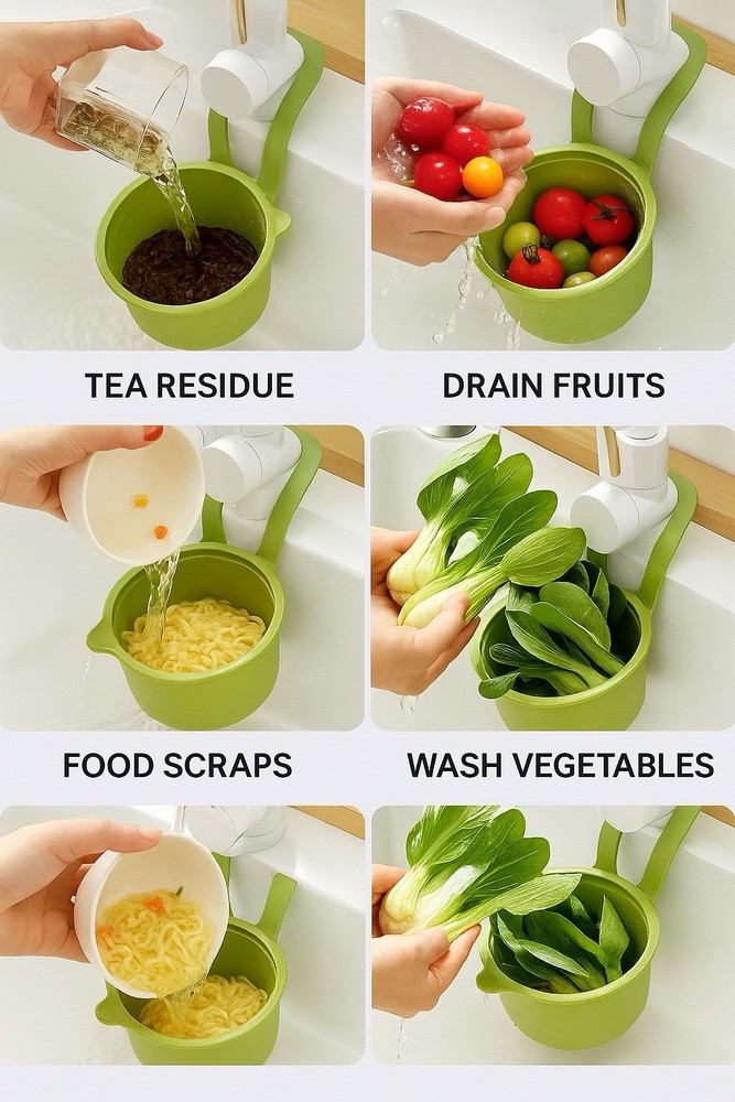 Kitchen Sink Food Strainer Basket