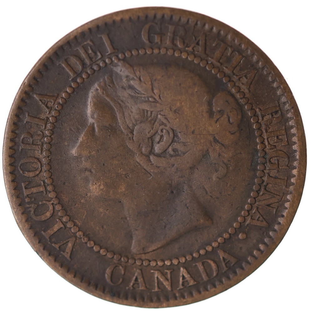 1858 Canada 1 Cent - Fine - Bent Lot#13709