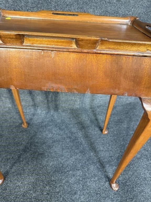 English Mahogany Tea Table 19thc
