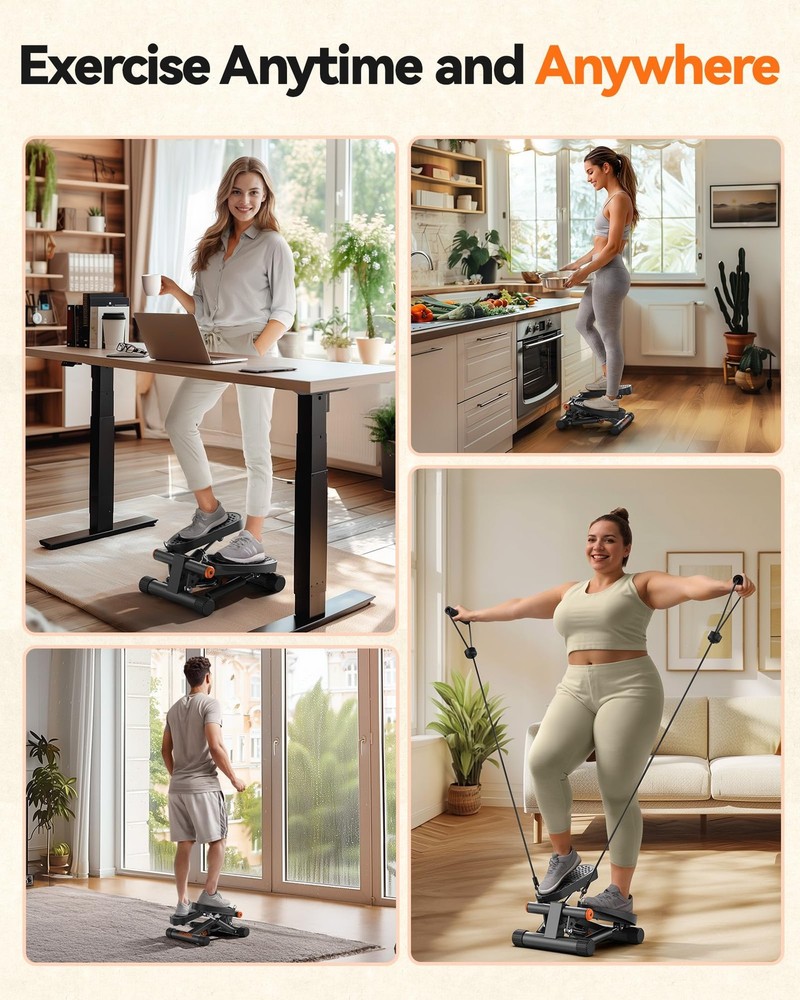 Stepper Exercise Equipment with Resistance Bands
