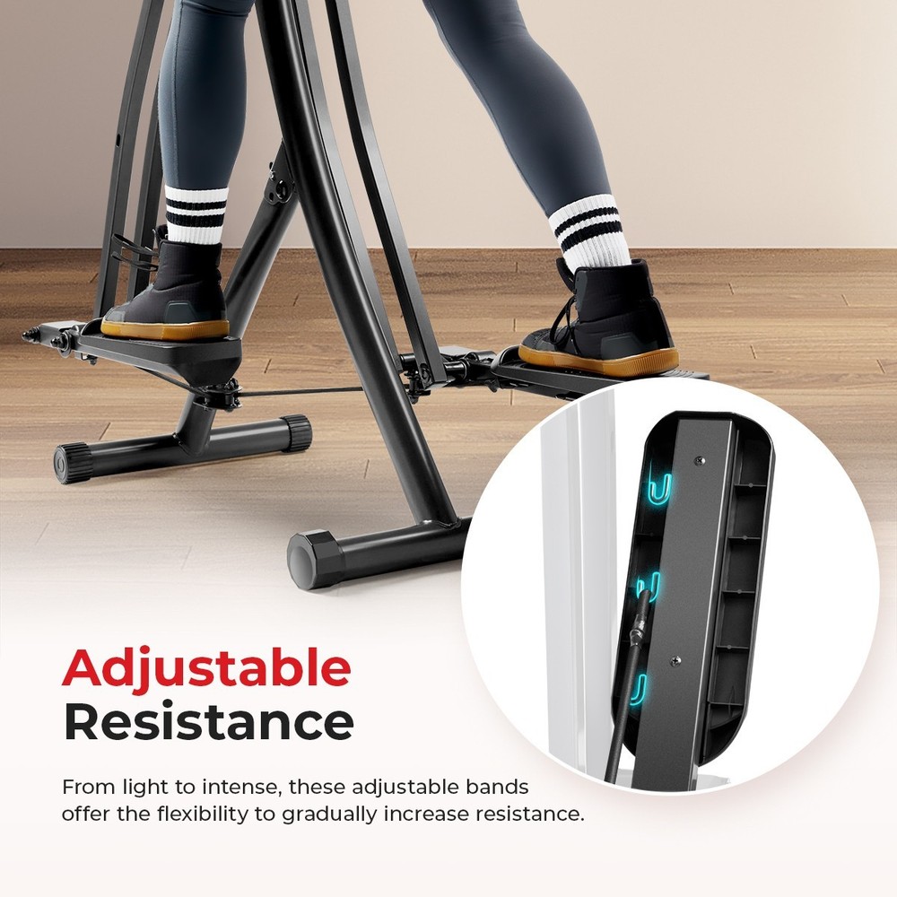 Foldable 30" Stride Air Walk Cross Trainer Ski Elliptical Adjustable Resistance