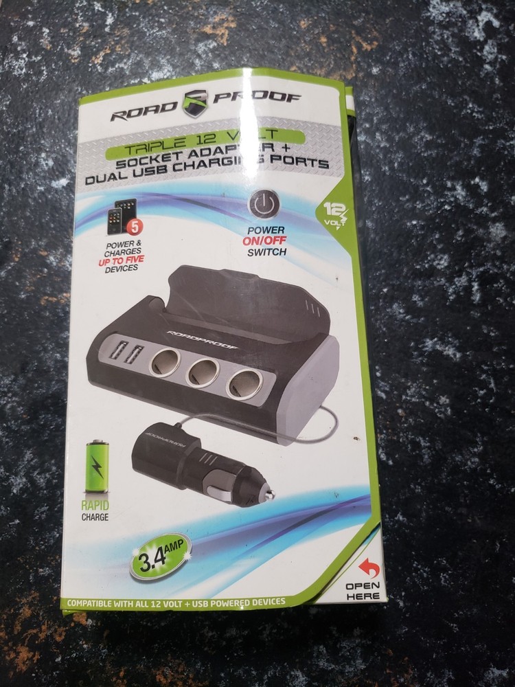 Road Proof 12v Triple Socket Adapter