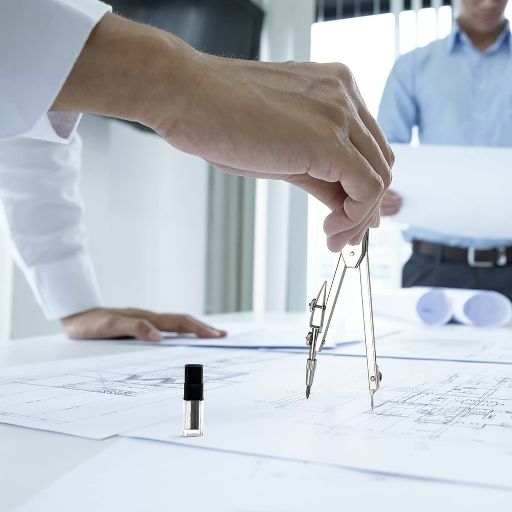 2 Pack Student Metal Compass Set for Geometry with Extra Lead Refills, Math...