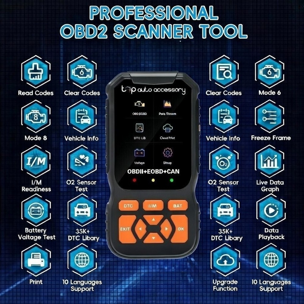 OBD2 Diagnostic Scanner Tool OBDII Fault Code Reader for Hyundai Models