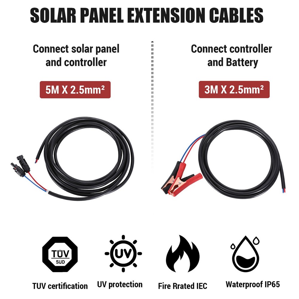 Solar Panel 100W 200W Foldable w/Solar Battery Charge Controller For RV Off-Grid