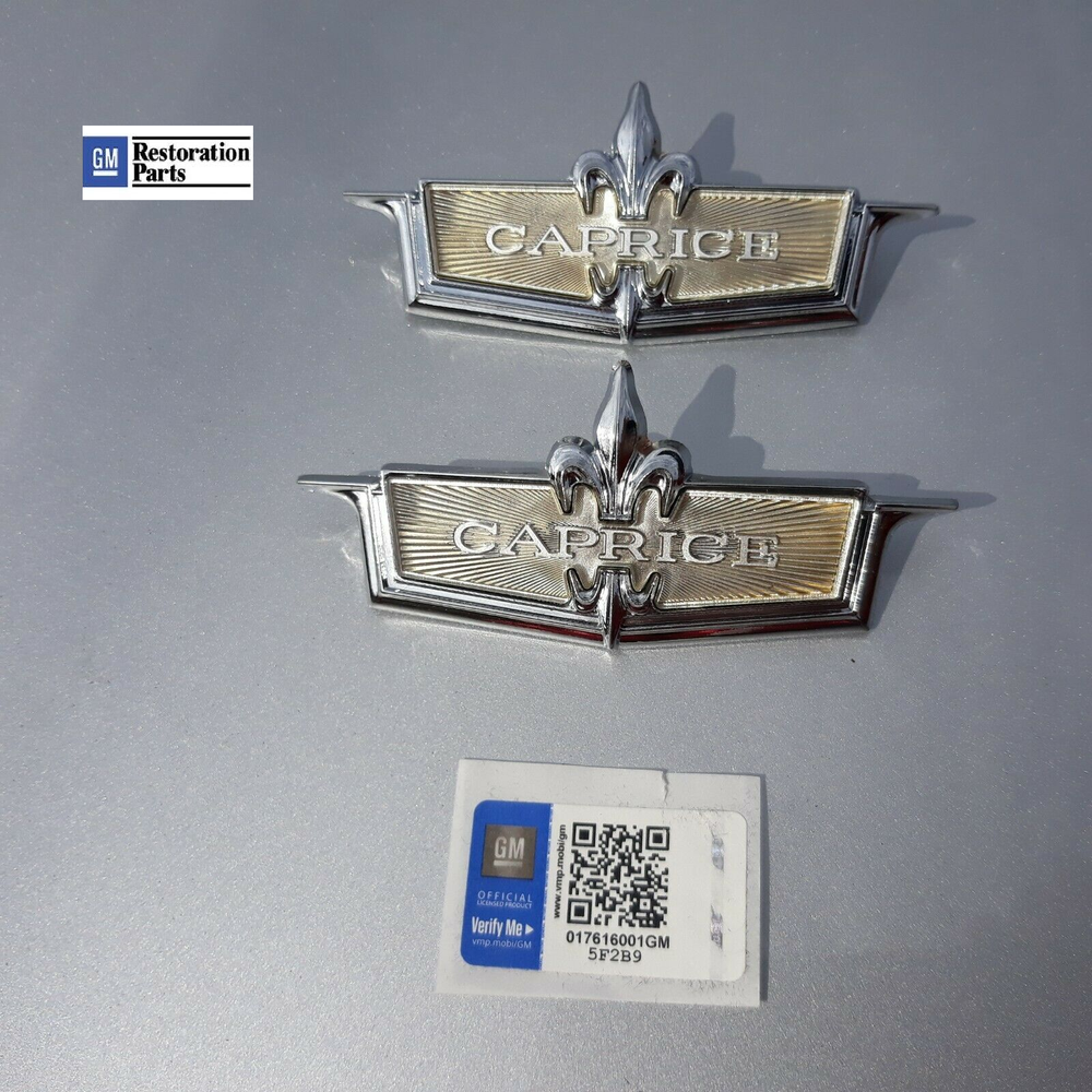 1971-1972 Caprice Sail Panel / Quarter Panel Emblem Set
