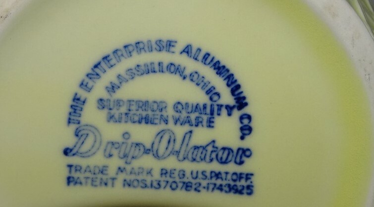 Enterprise USA Floral Drip Coffee Pot