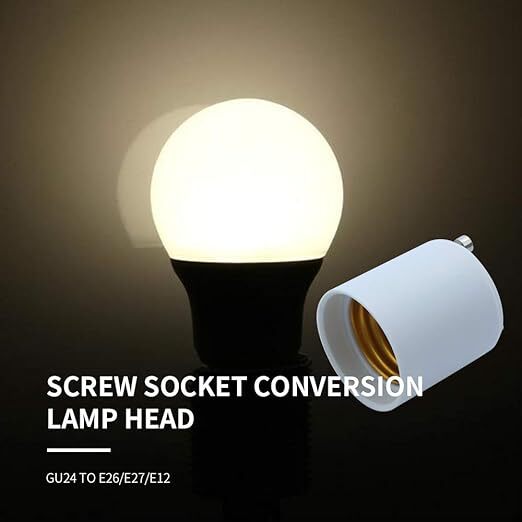 GU24 To E27 /E26 Screw LED Light Lamp Bulb Base Adapter Socket Converter Adaptor