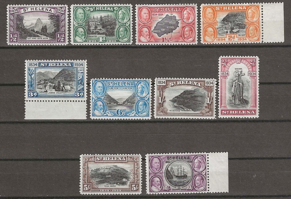 ST HELENA 1934 SG 114/123 MINT
