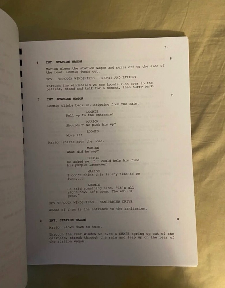Halloween Horror Movie Script Reprint Full Screenplay unsigned