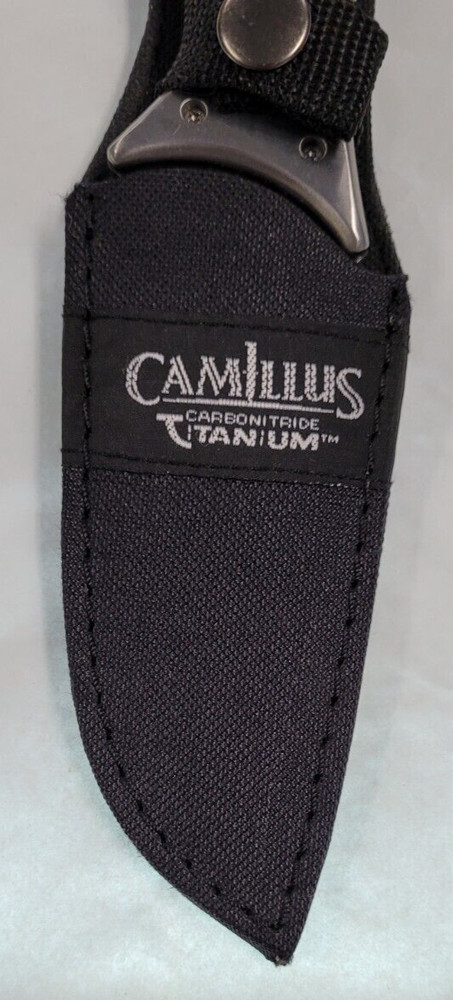 CAMILLUS Bamboo Handle 9.25" Fixed Blade with Canvas Sheath, FAST SHIPPING!
