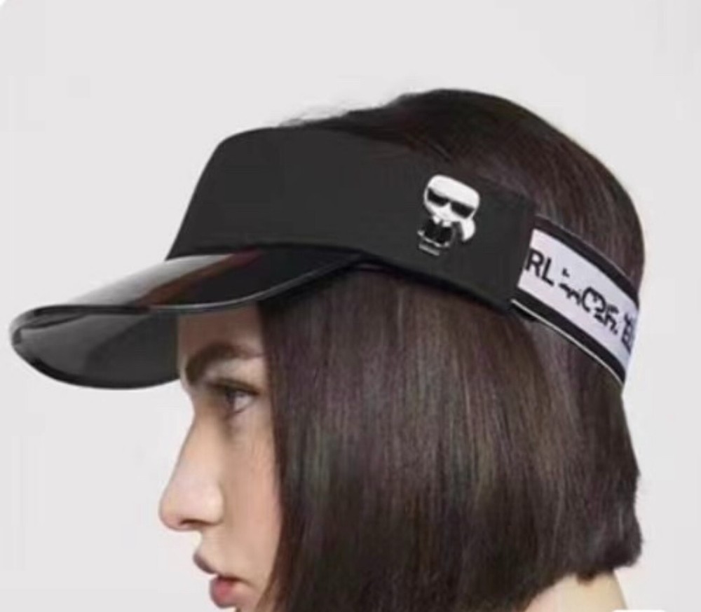 Karl Lagerfeld K/Ikonic logo-plaque visor hat