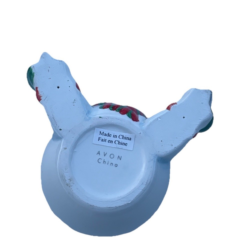 Avon Snowman Christmas Dip Bowl & Spreader Ceramic Serving Set