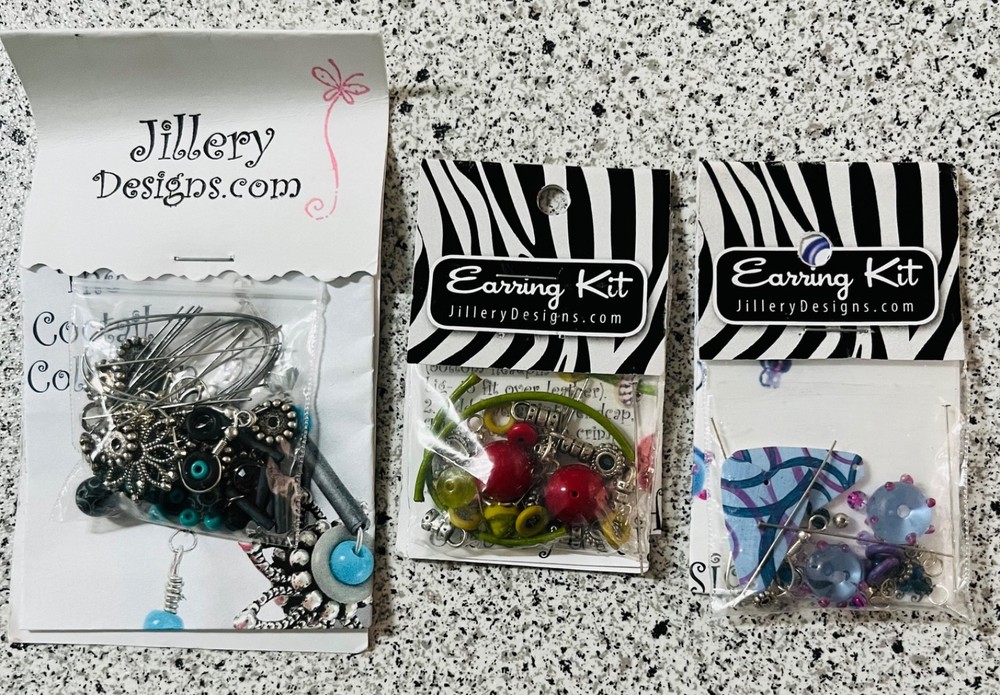 Earrings Kit Jillery Designs New in Pkg 3 Kits